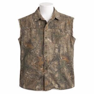 Size L RedHead Cabelas Men’s Camo Button Up Hunting Shirt Vest Outdoor